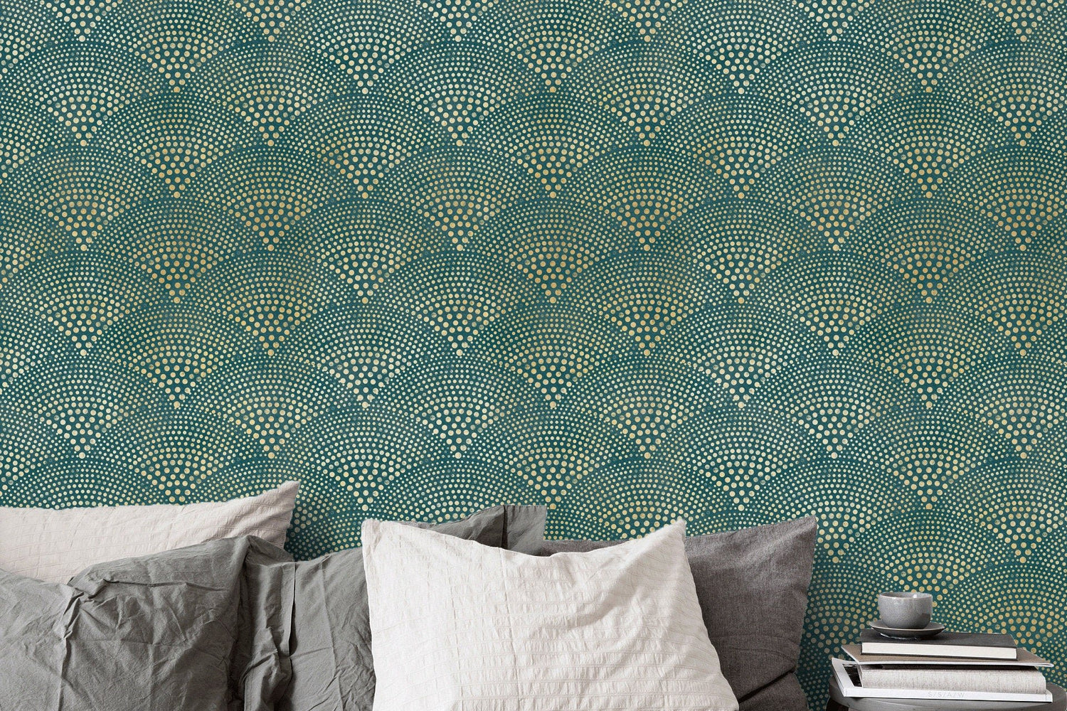 Art Deco Dot Matrix Wallpaper - C008 - WallTrend