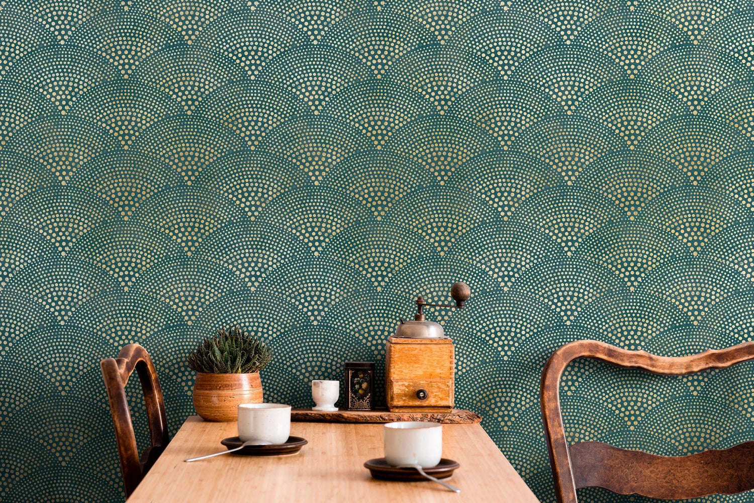 Art Deco Dot Matrix Wallpaper - C008 - WallTrend