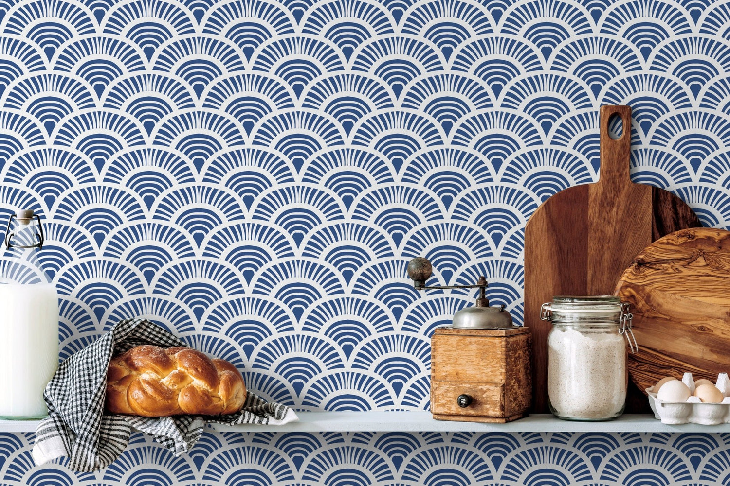 Art Deco Fan Pattern Wallpaper - B686 - WallTrend