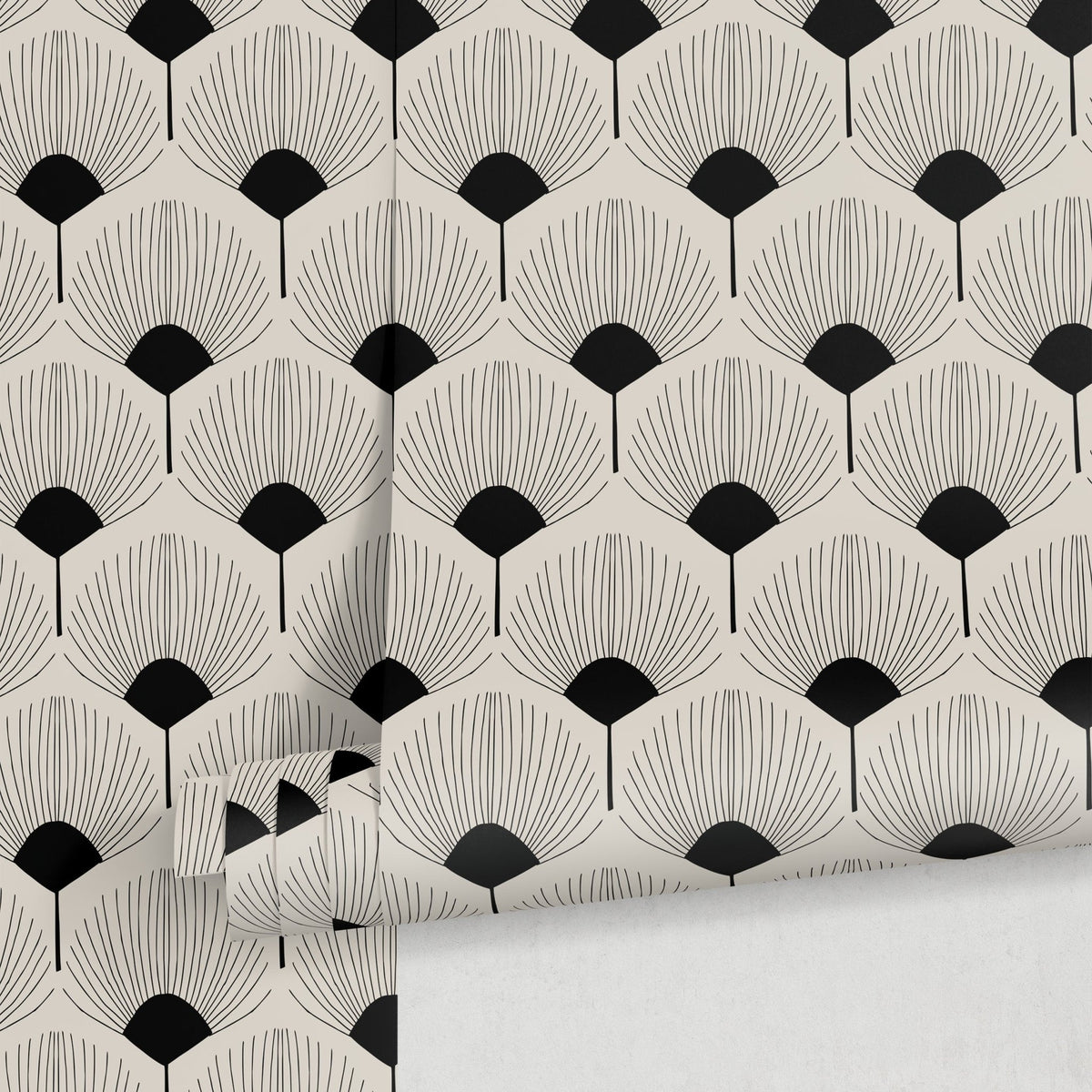 Art Deco Fan Pattern Wallpaper - C216 - WallTrend