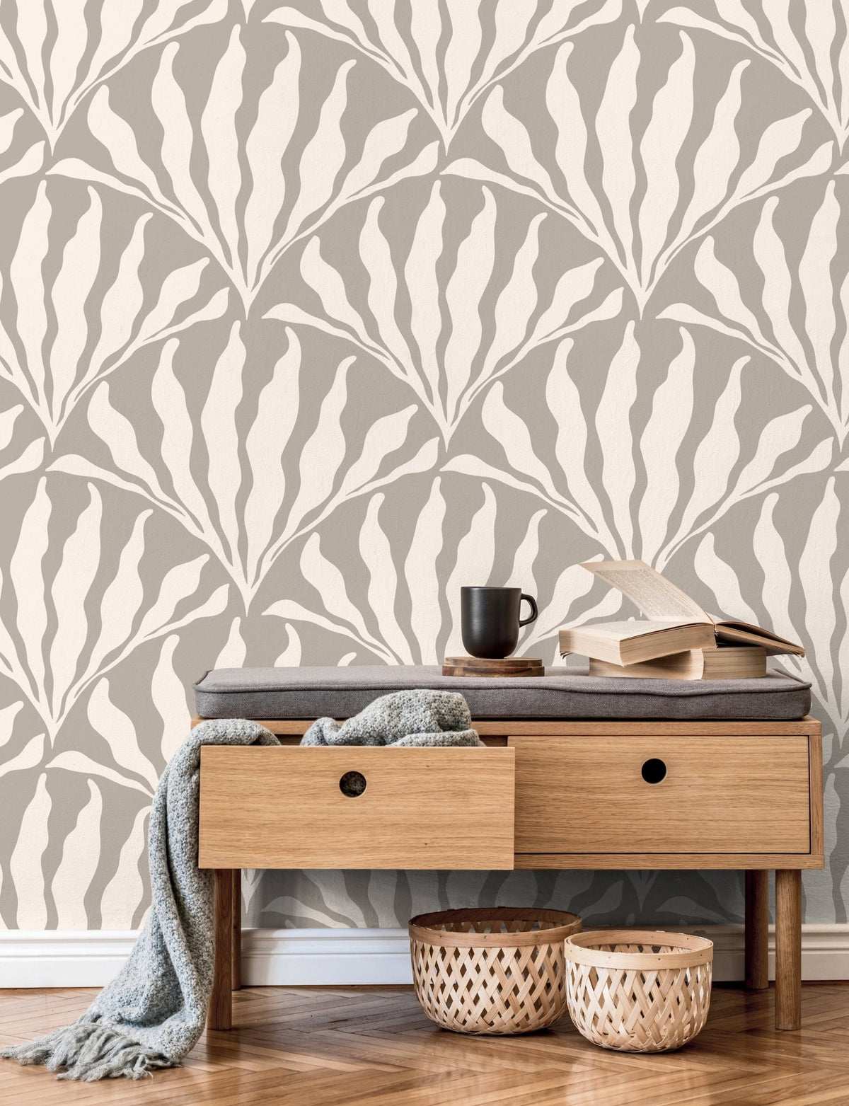 Art Deco Fan Pattern Wallpaper - C418 - WallTrend