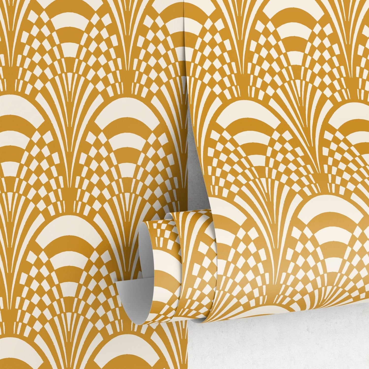 Art Deco Fan Pattern Wallpaper - C544 - WallTrend