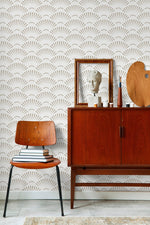 Art Deco Fan Pattern Wallpaper - C574 - WallTrend