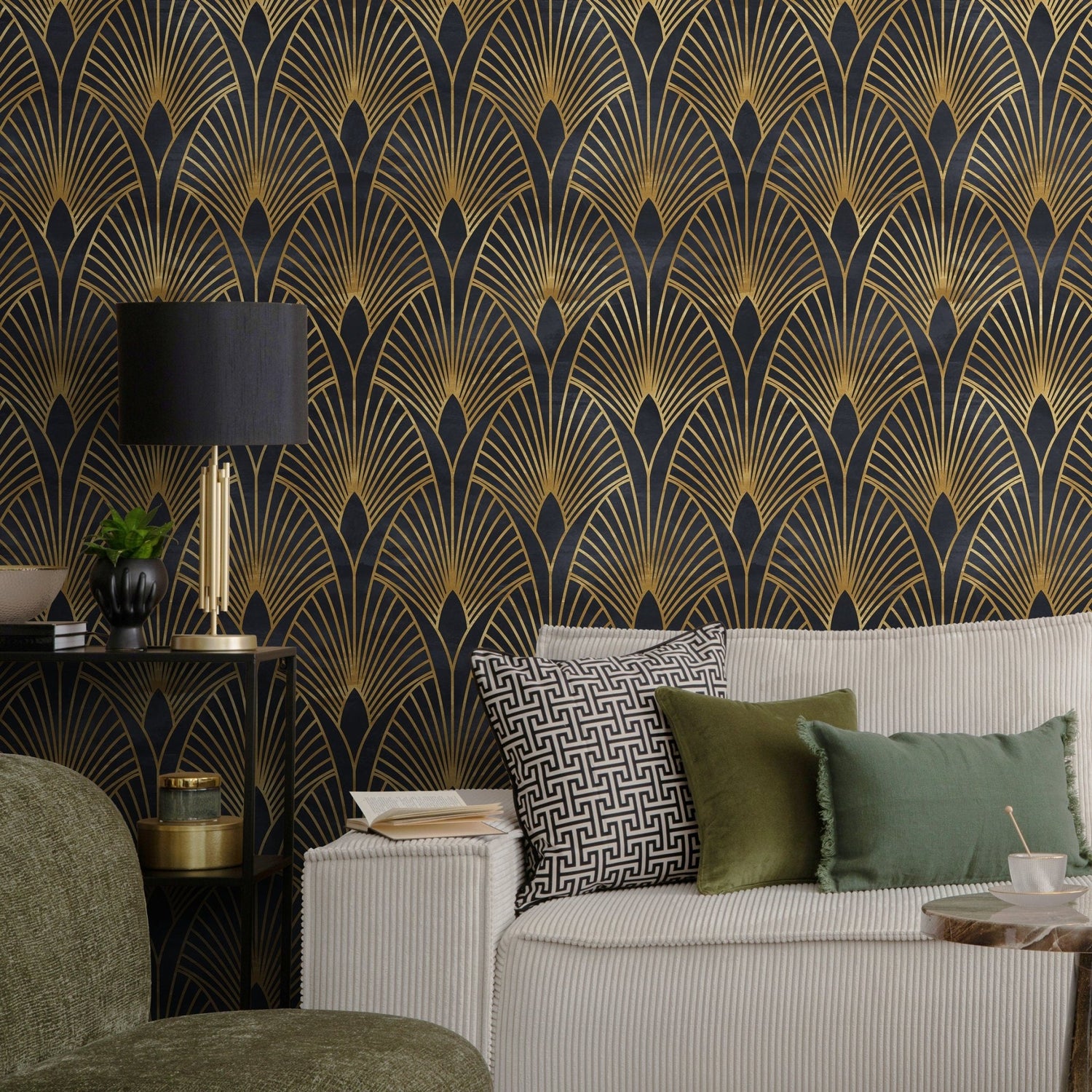 Art Deco Fan Wallpaper - A537 - WallTrend