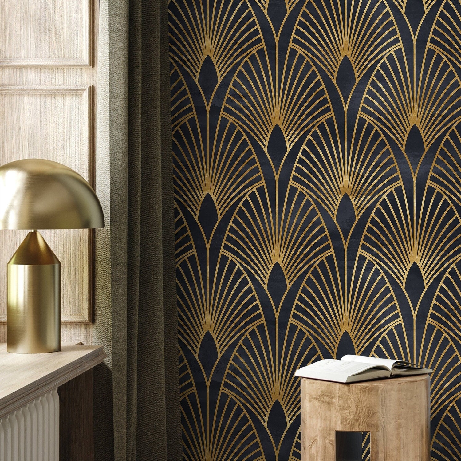 Art Deco Fan Wallpaper - A537 - WallTrend