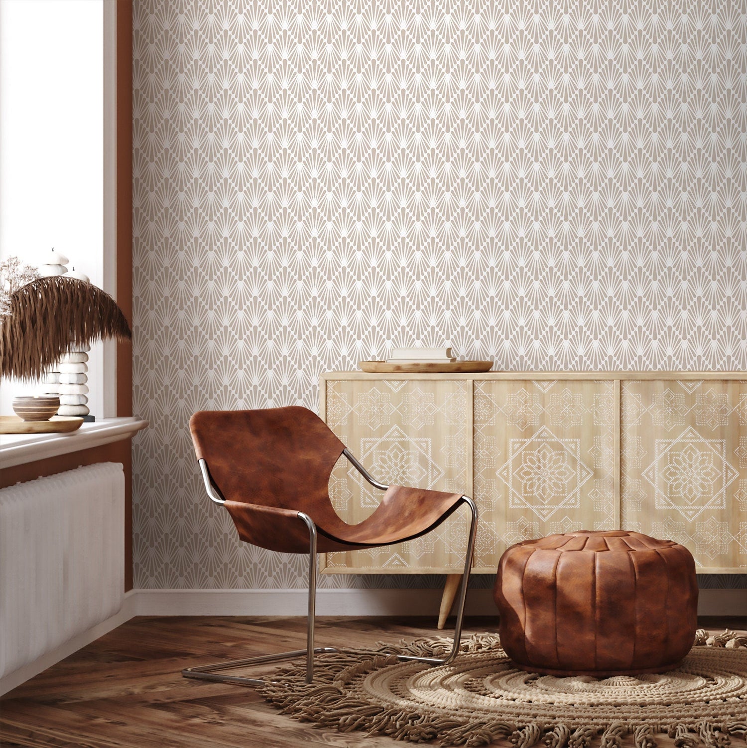 Art Deco Fan Wallpaper - A926 - WallTrend