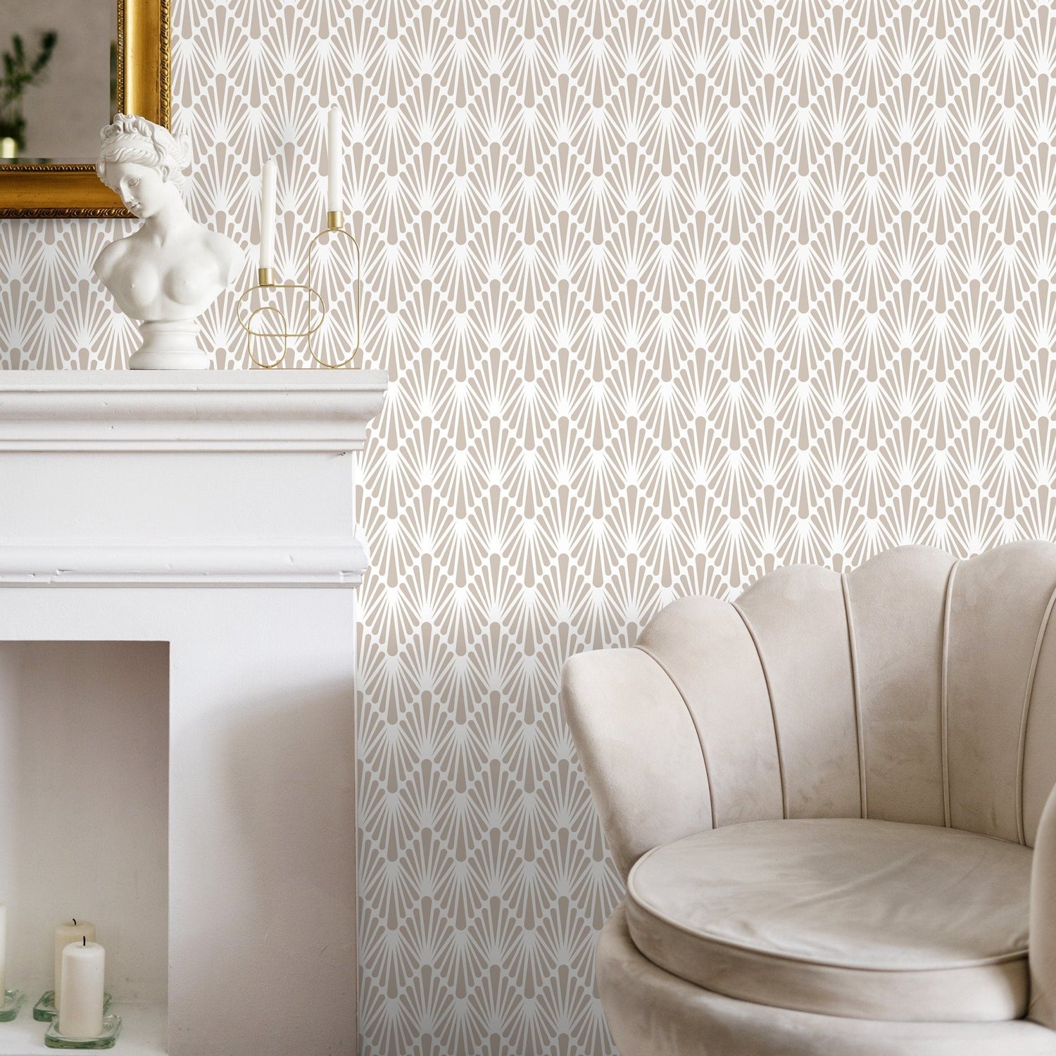 Art Deco Fan Wallpaper - A926 - WallTrend