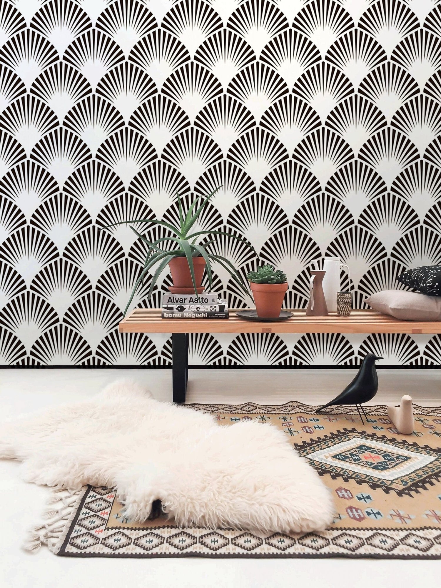 Art Deco Fan Wallpaper - B074 - WallTrend