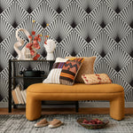 Art Deco Fan Wallpaper - B078 - WallTrend
