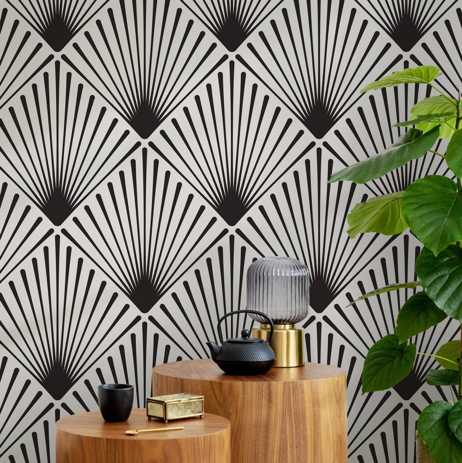 Art Deco Fan Wallpaper - B078 - WallTrend
