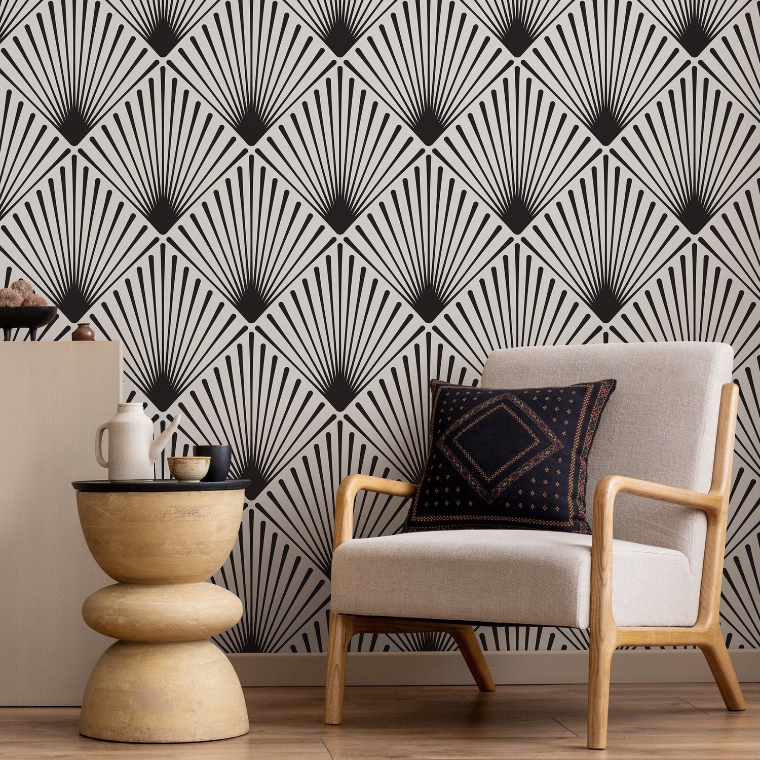 Art Deco Fan Wallpaper - B078 - WallTrend