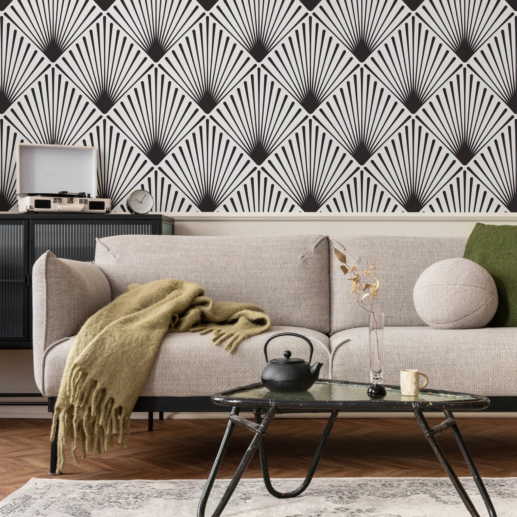 Art Deco Fan Wallpaper - B078 - WallTrend