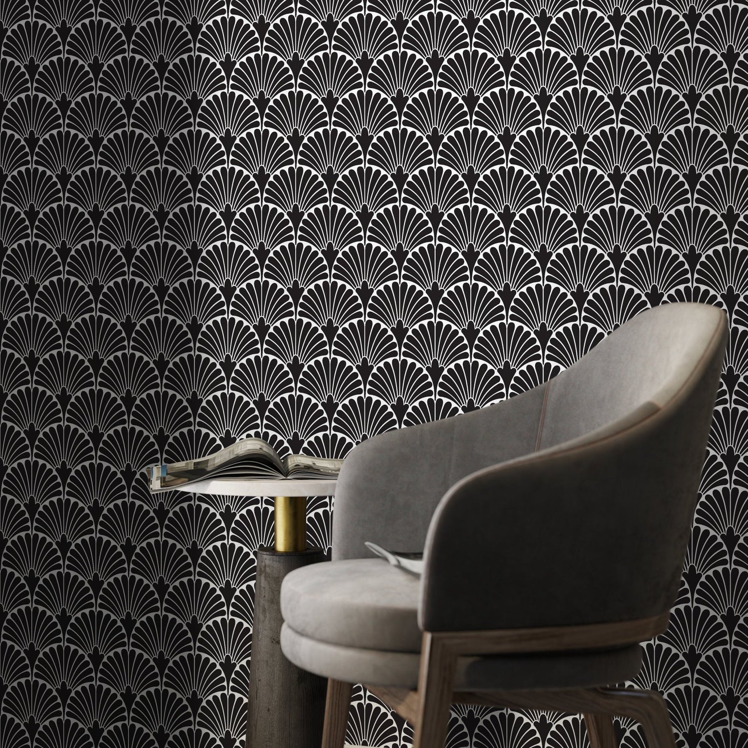 Art Deco Fan Wallpaper - C365 - WallTrend