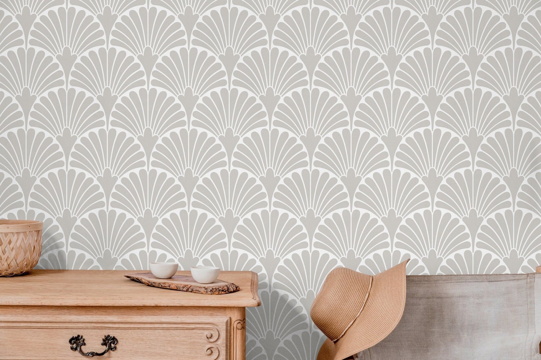 Art Deco Fan Wallpaper - C366 - WallTrend