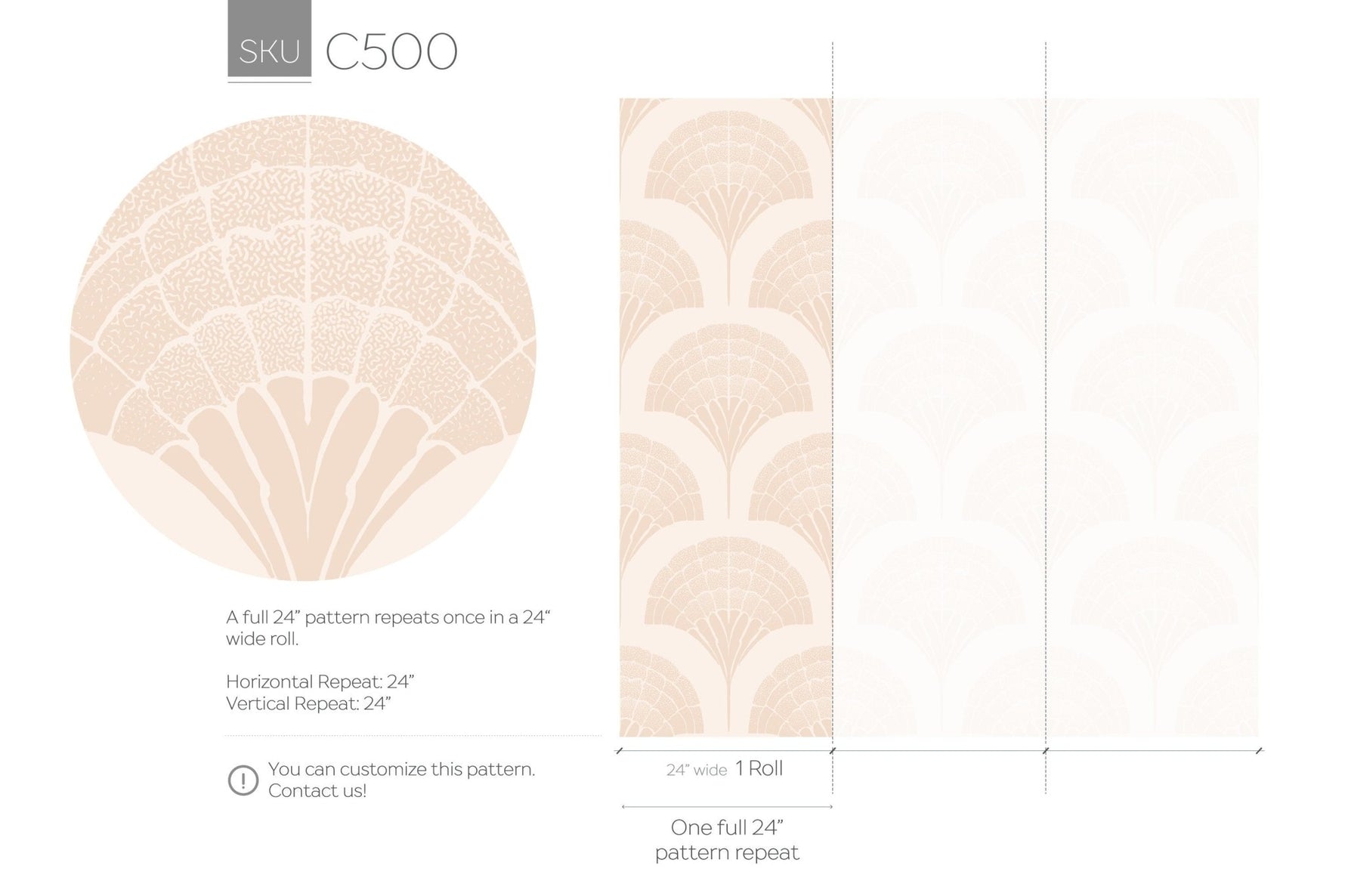 Art Deco Fan Wallpaper - C500 - WallTrend