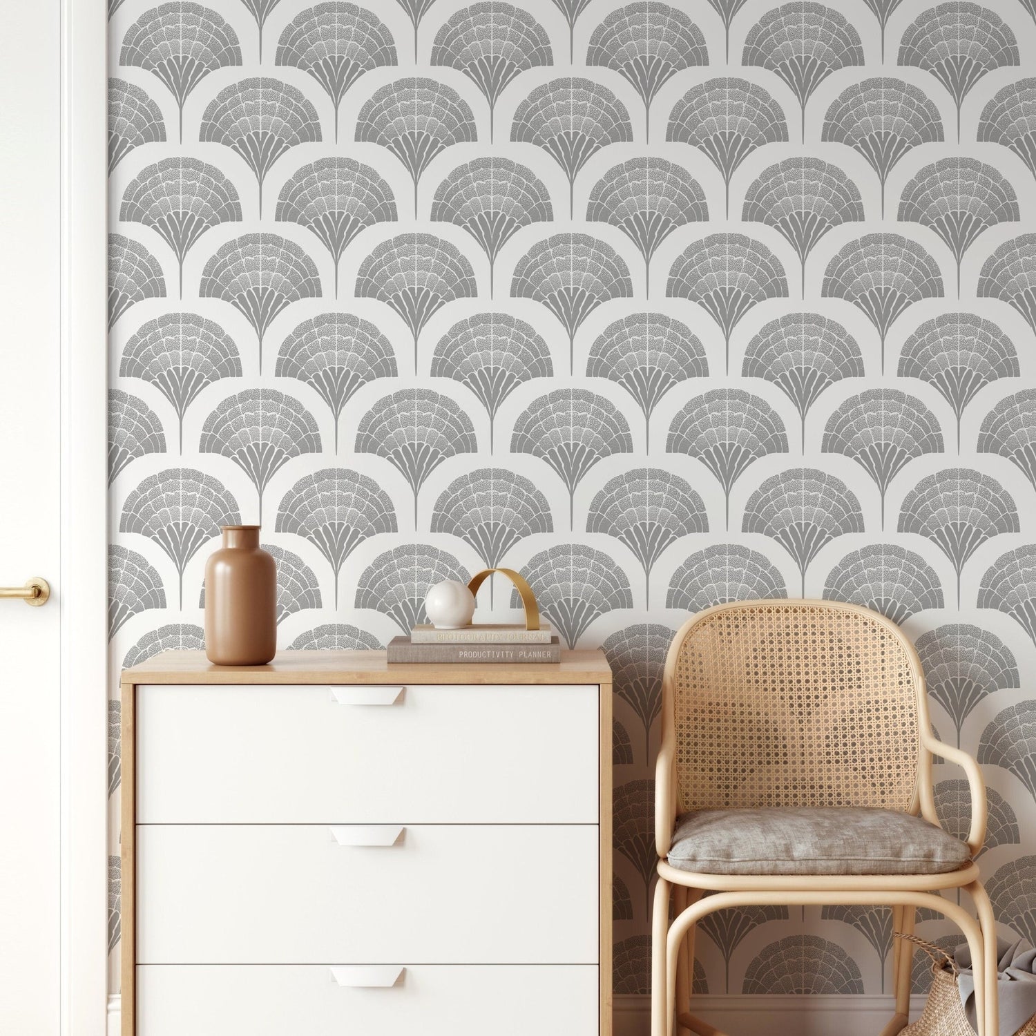 Art Deco Fan Wallpaper - C501 - WallTrend