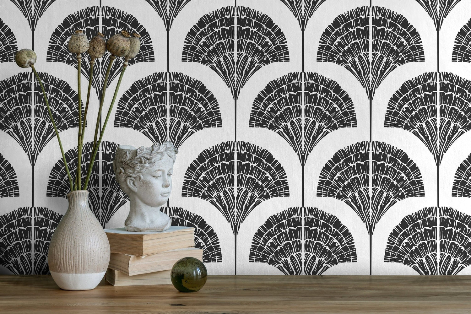 Art Deco Fan Wallpaper - C506 - WallTrend