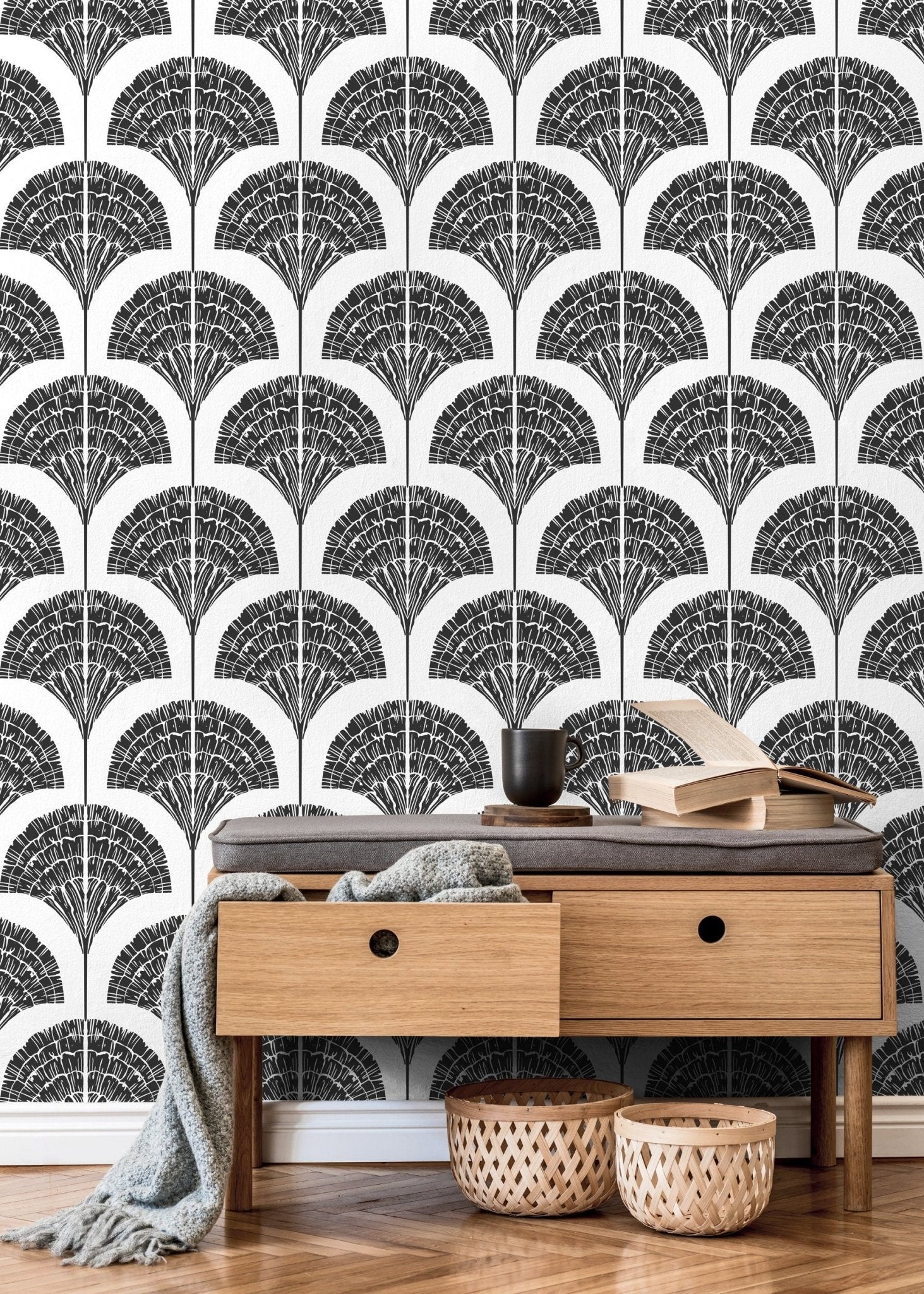 Art Deco Fan Wallpaper - C506 - WallTrend