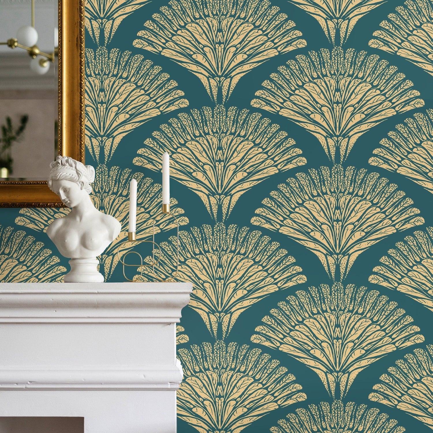 Art Deco Fan Wallpaper - C546 - WallTrend