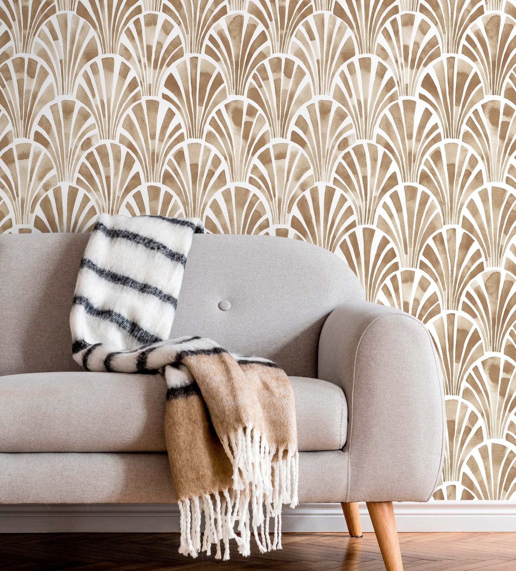 Art Deco Fan Wallpaper - C806 - WallTrend