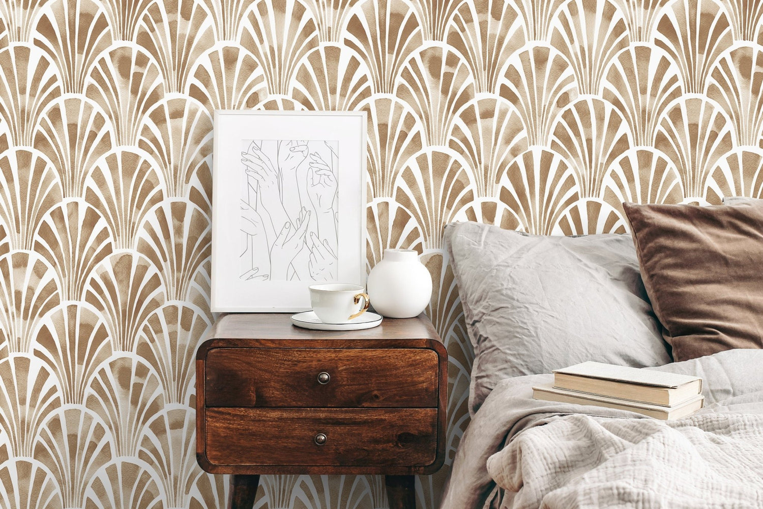 Art Deco Fan Wallpaper - C806 - WallTrend