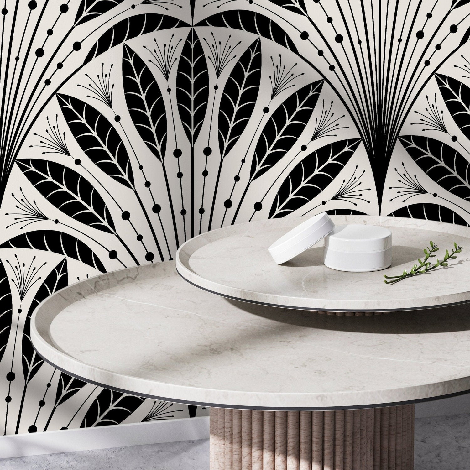 Art Deco Fan Wallpaper - C814 - WallTrend