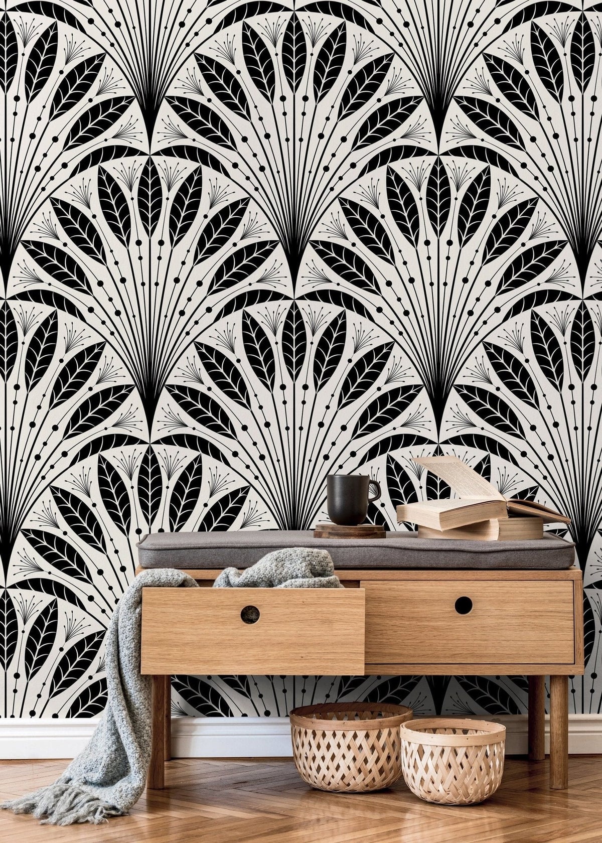 Art Deco Fan Wallpaper - C814 - WallTrend