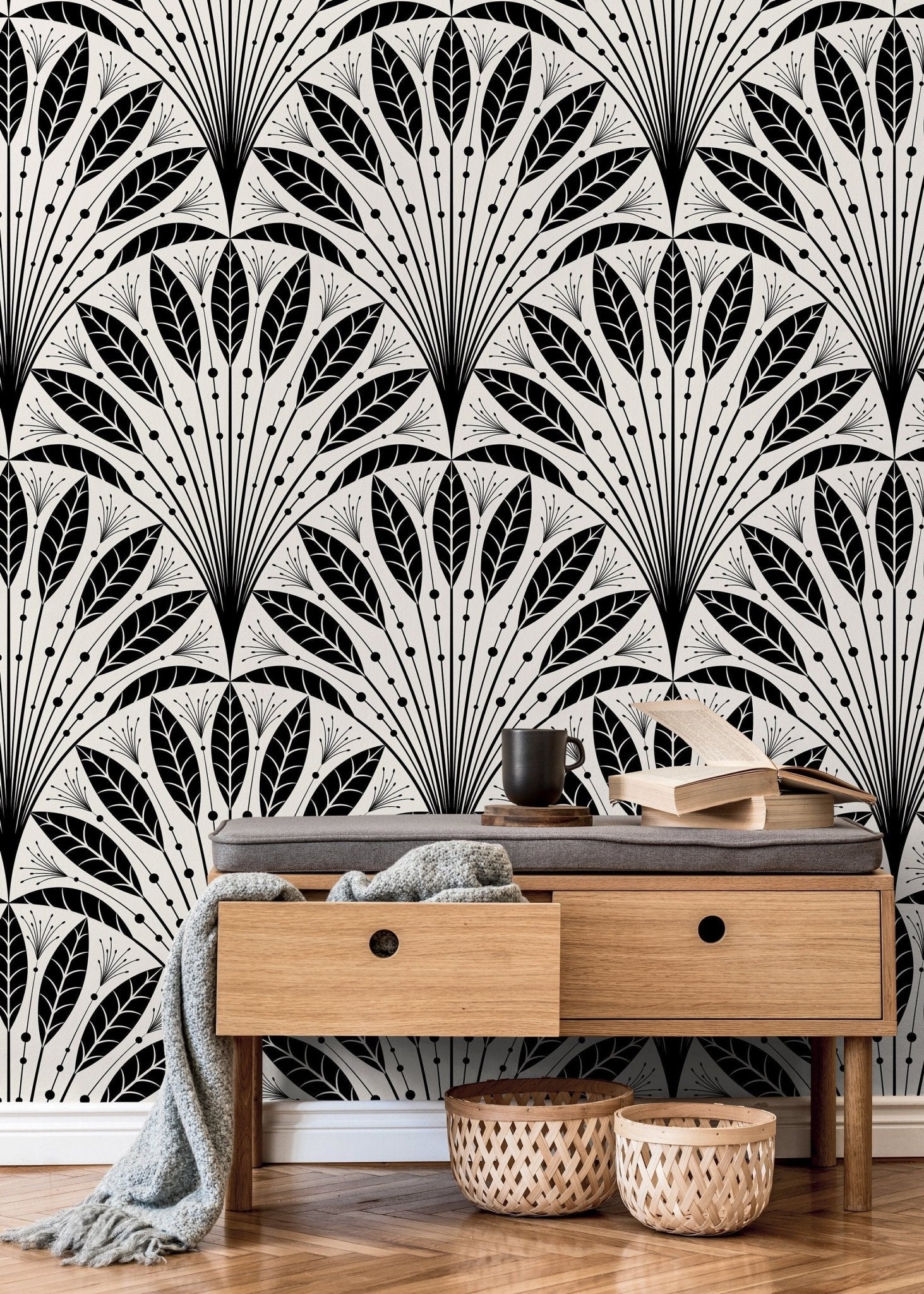 Art Deco Fan Wallpaper - C814 - WallTrend