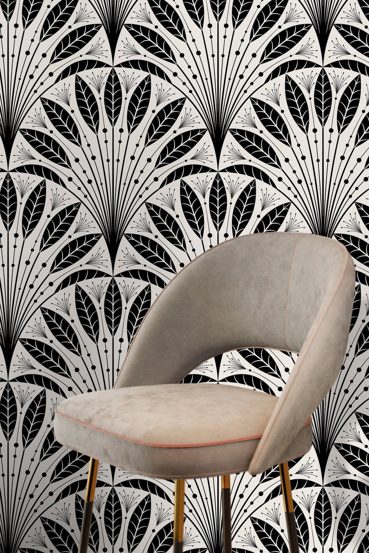 Art Deco Fan Wallpaper - C814 - WallTrend