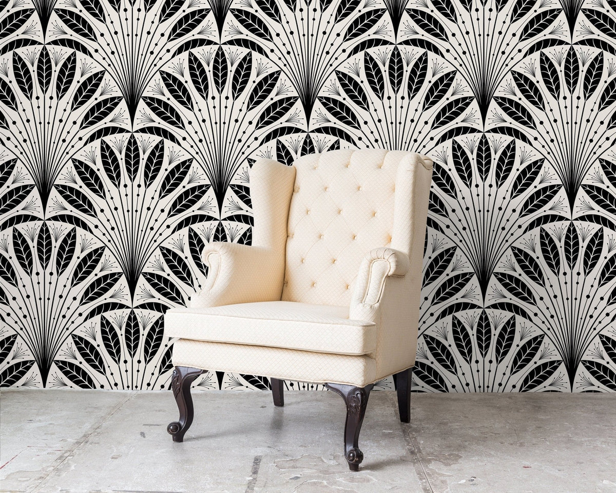 Art Deco Fan Wallpaper - C814 - WallTrend