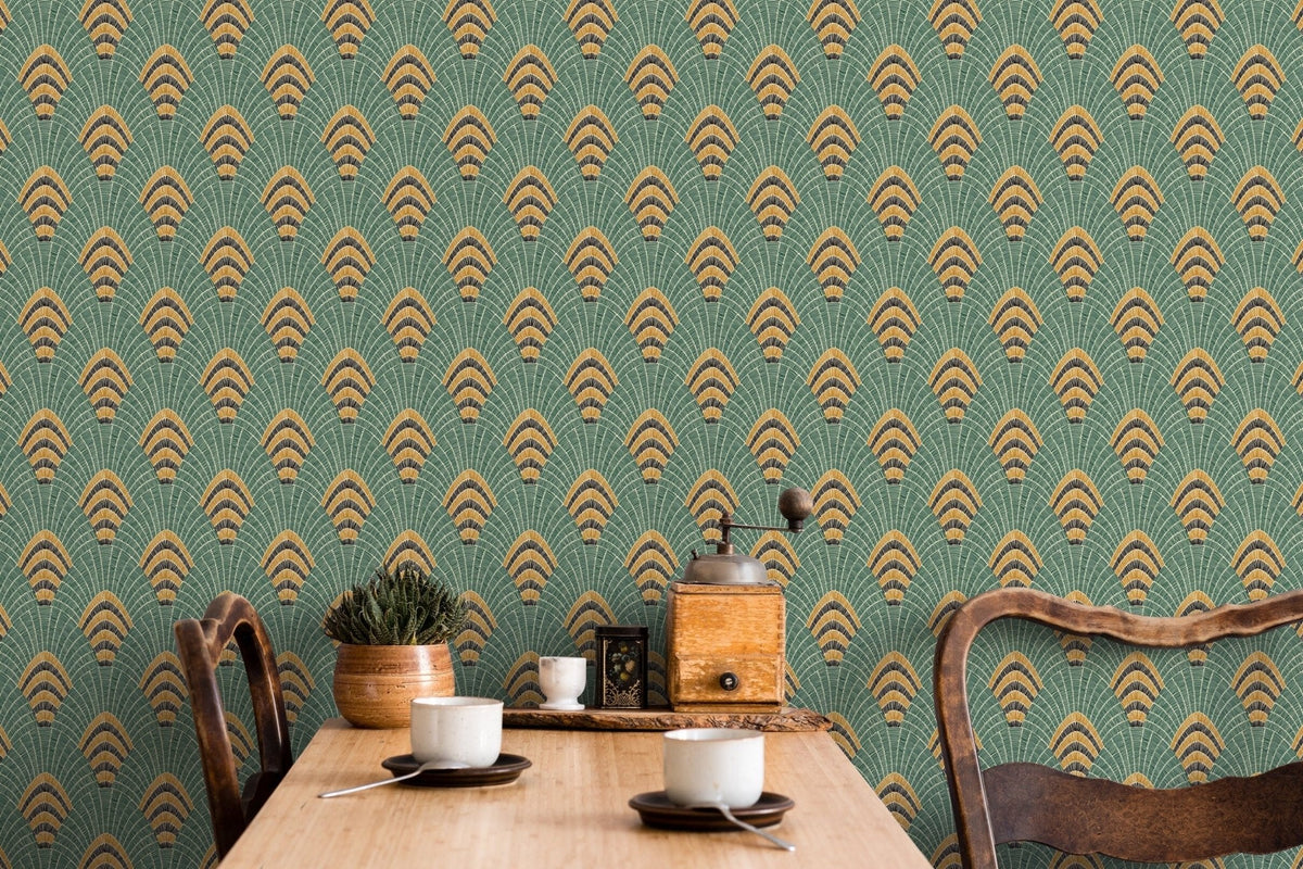 Art Deco Fan Wallpaper - D053 - WallTrend