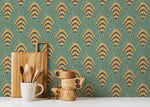 Art Deco Fan Wallpaper - D053 - WallTrend