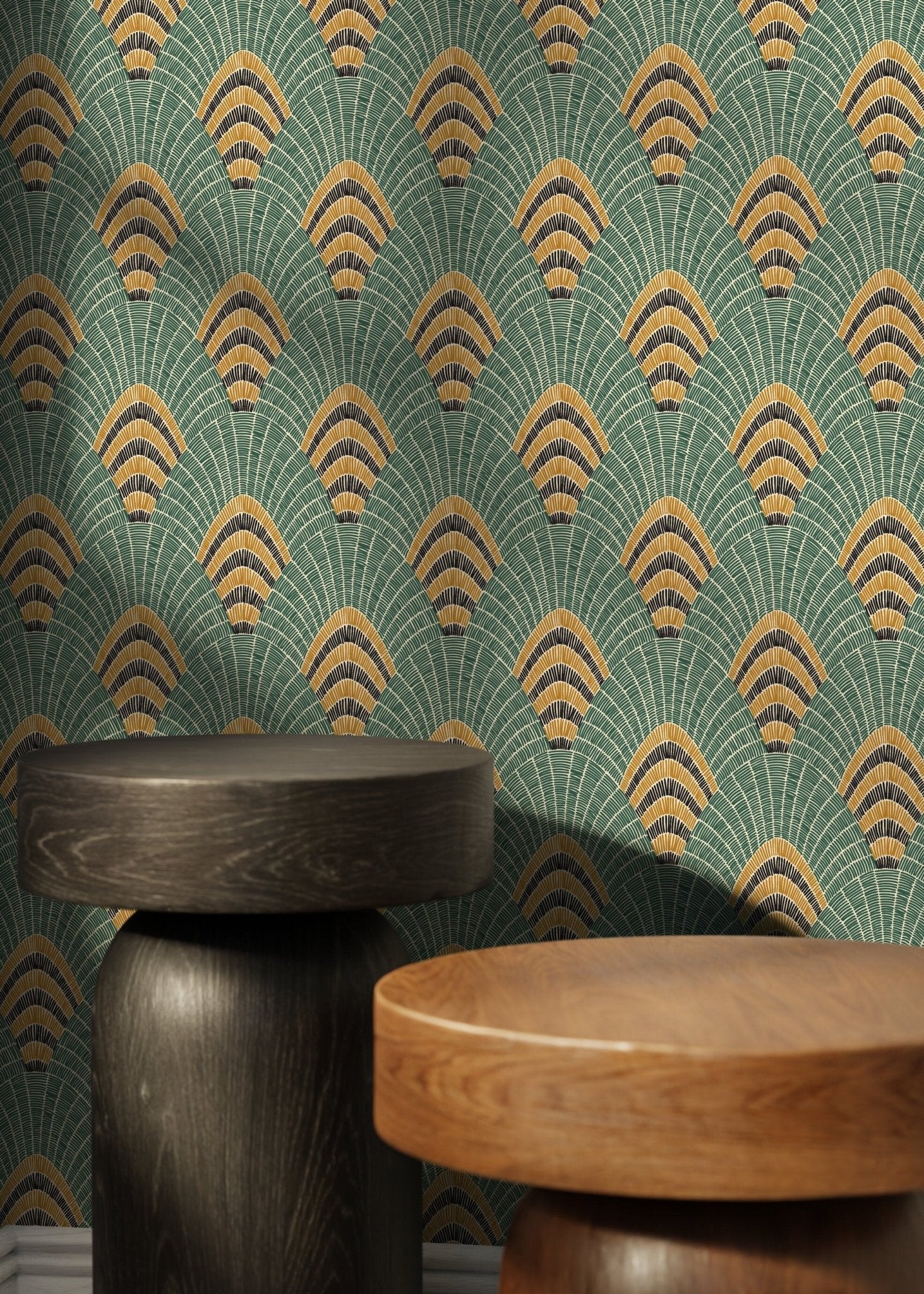 Art Deco Fan Wallpaper - D053 - WallTrend