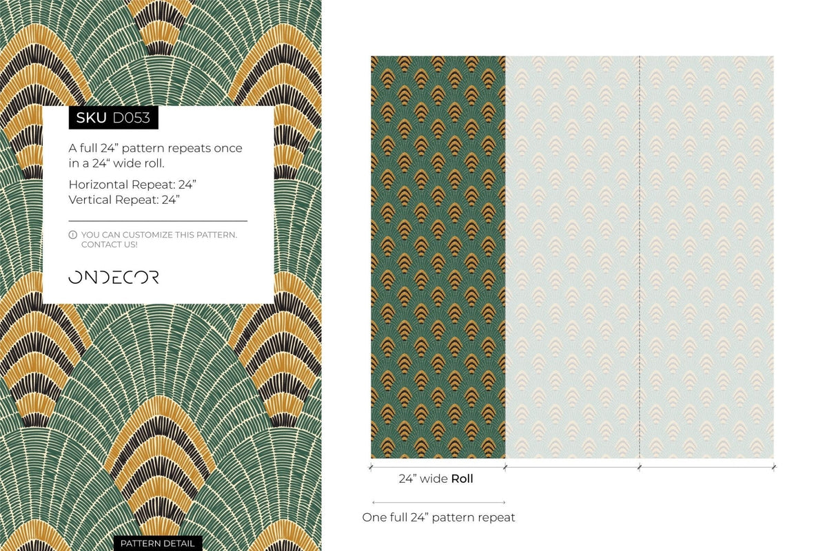 Art Deco Fan Wallpaper - D053 - WallTrend