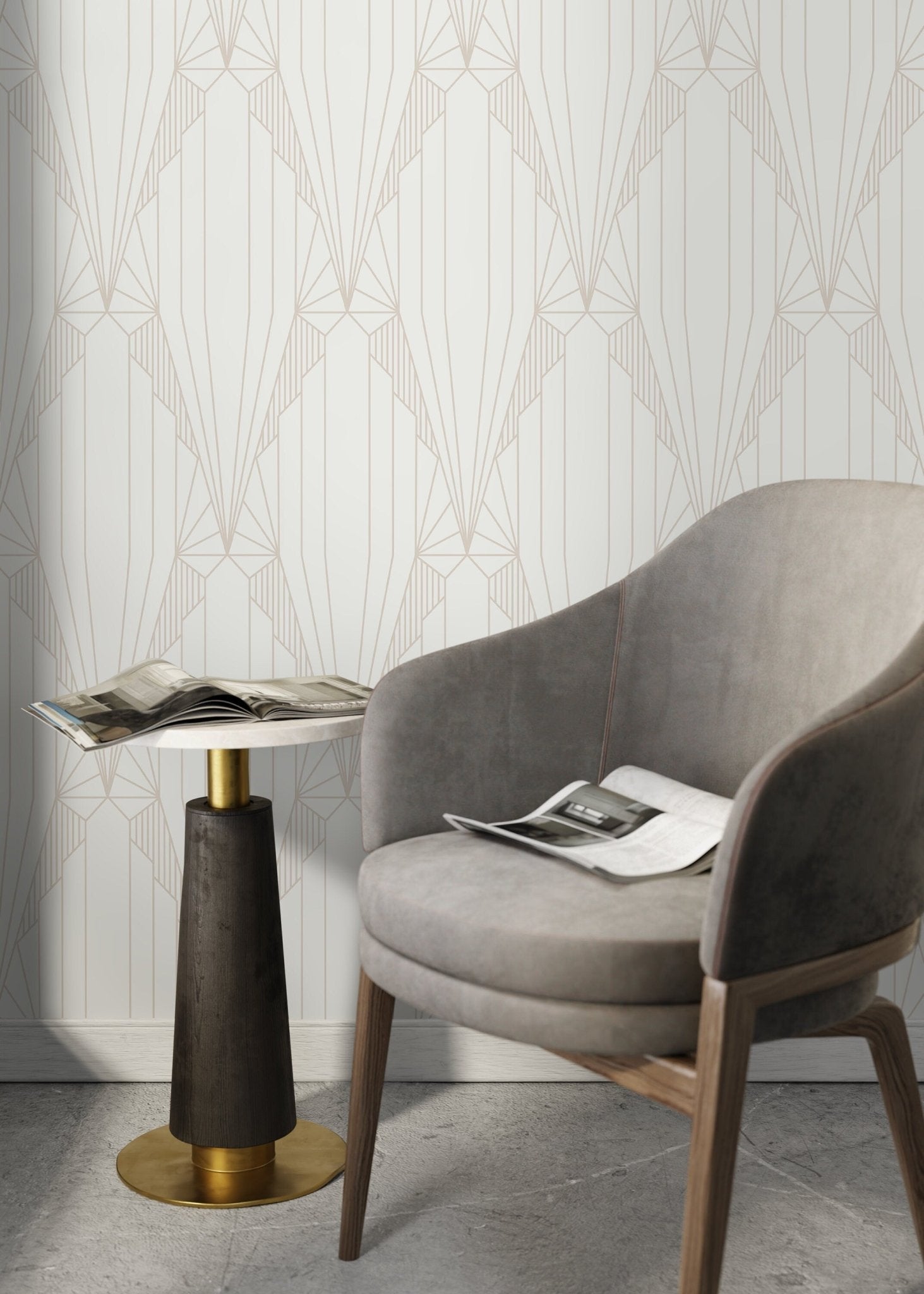 Art Deco Fan Wallpaper - D244 - WallTrend