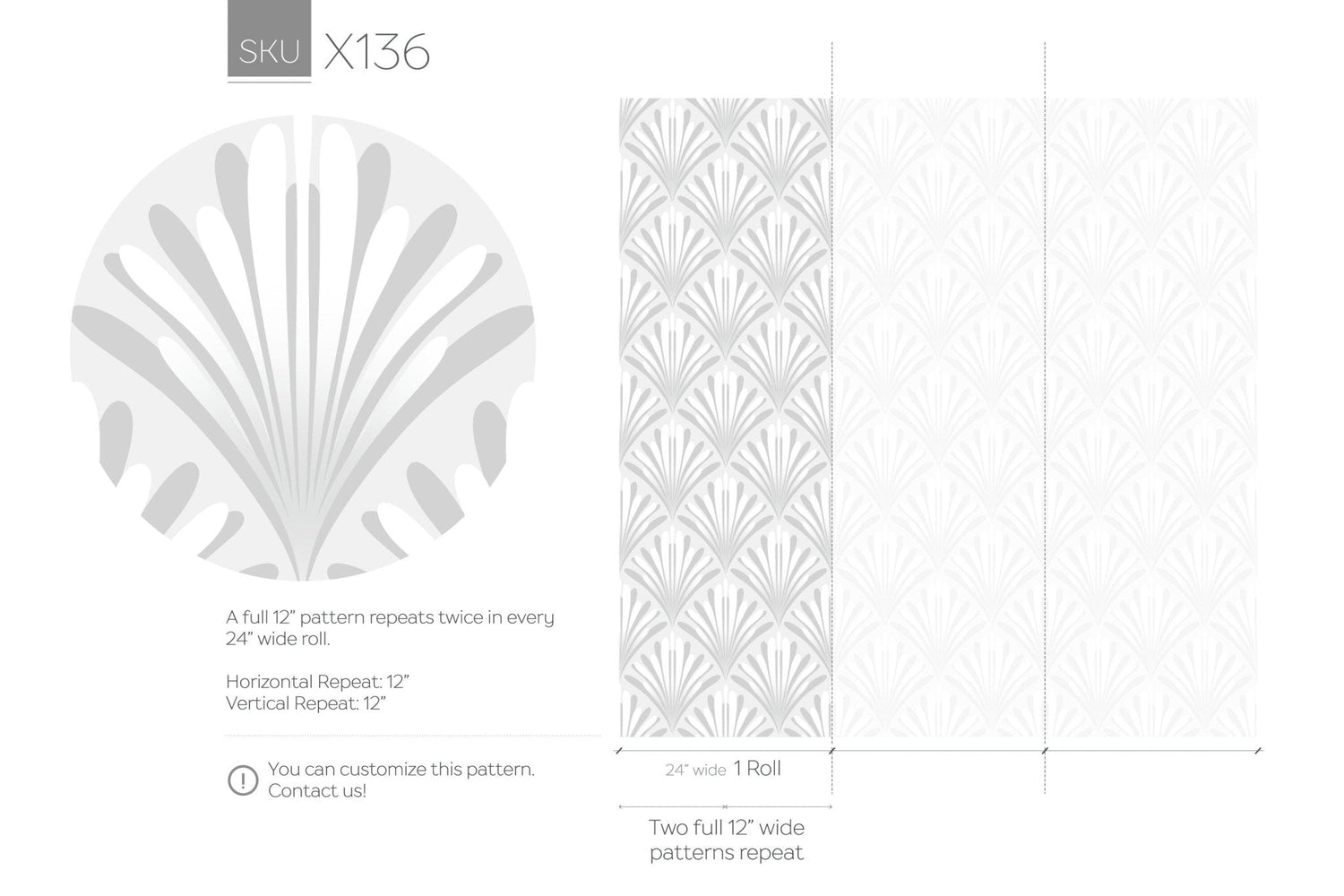 Art Deco Fan Wallpaper - X136 - WallTrend