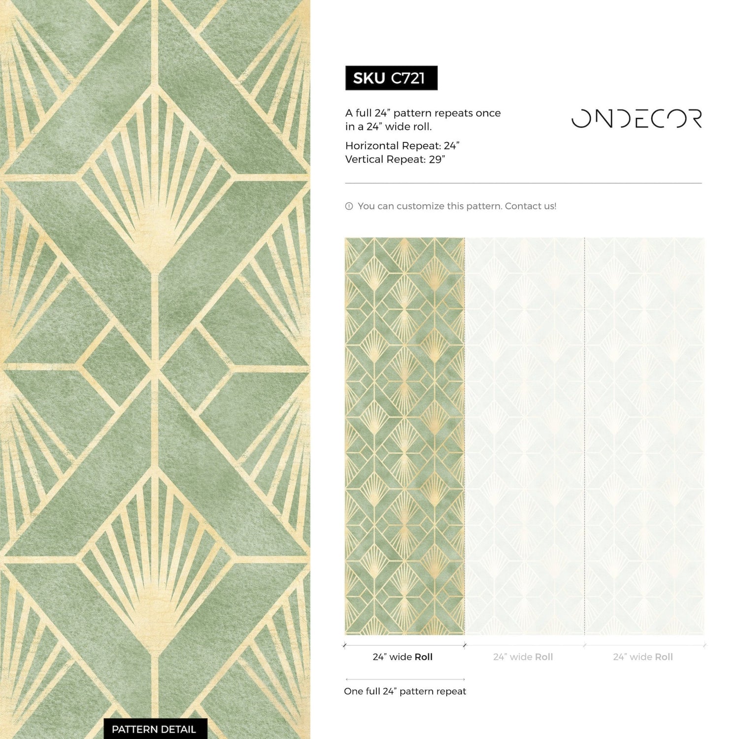 Art Deco Fans Wallpaper - C721 - WallTrend