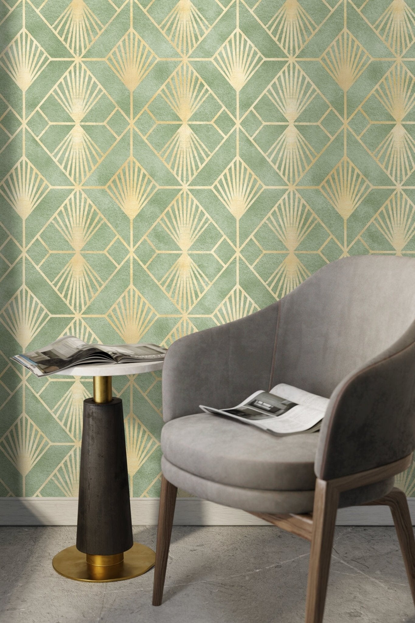 Art Deco Fans Wallpaper - C721 - WallTrend