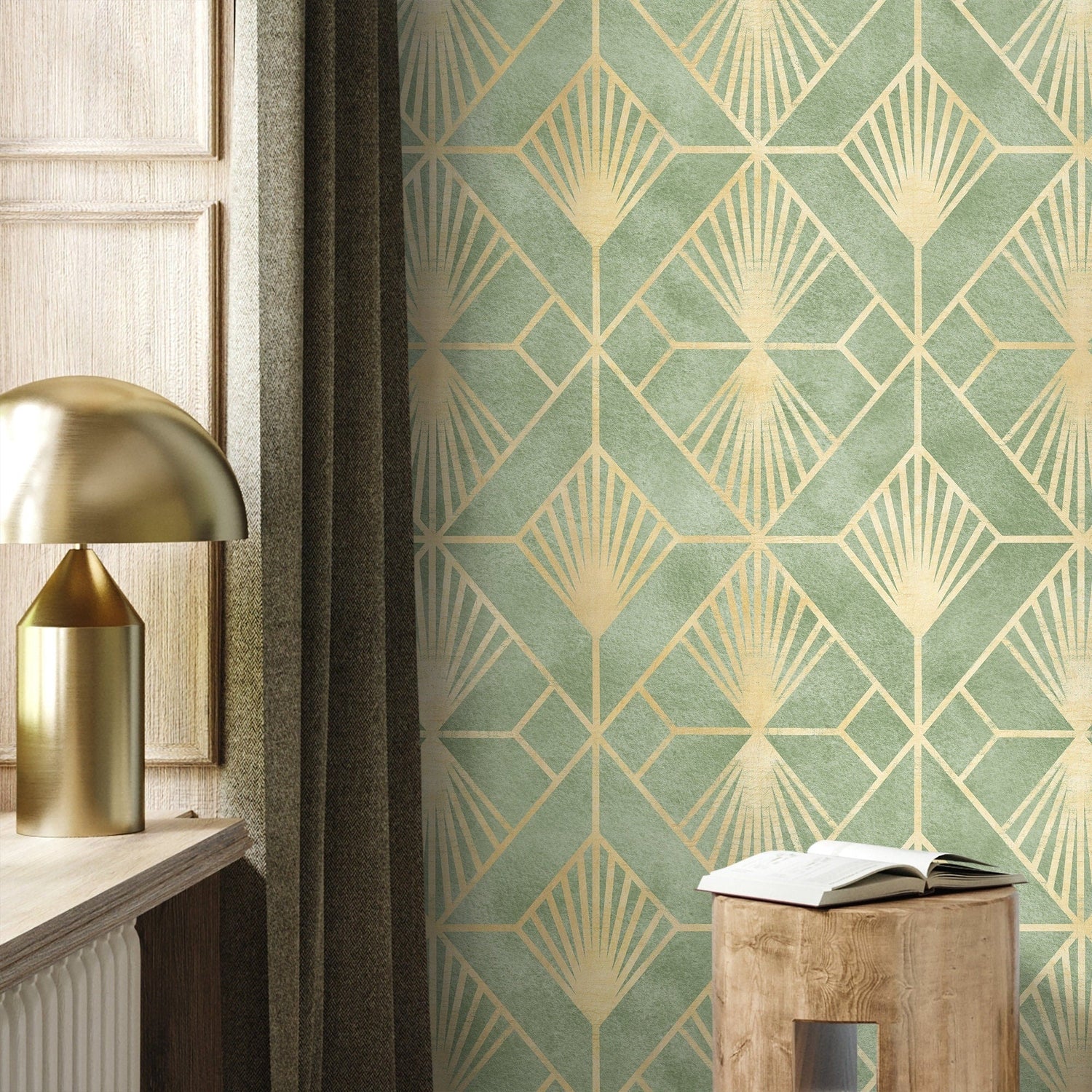 Art Deco Fans Wallpaper - C721 - WallTrend