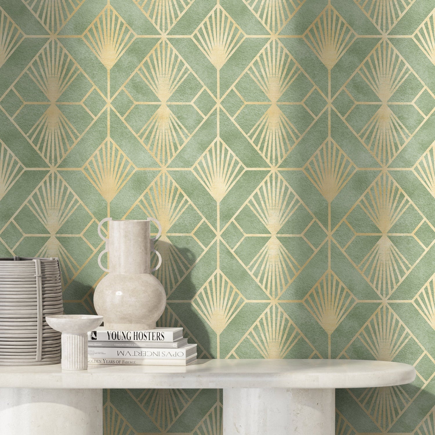 Art Deco Fans Wallpaper - C721 - WallTrend