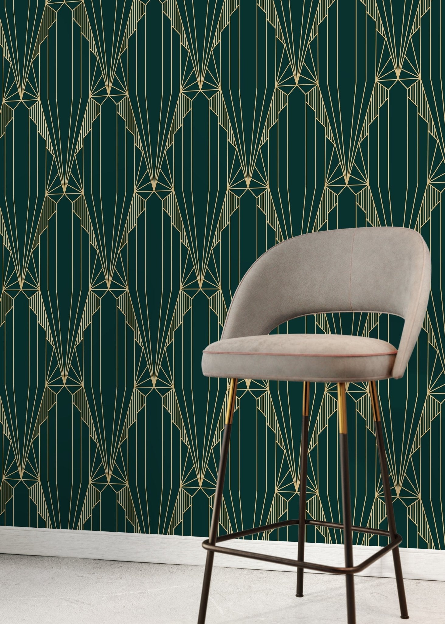 Art Deco Geometric Elegance Wallpaper - D243 - WallTrend