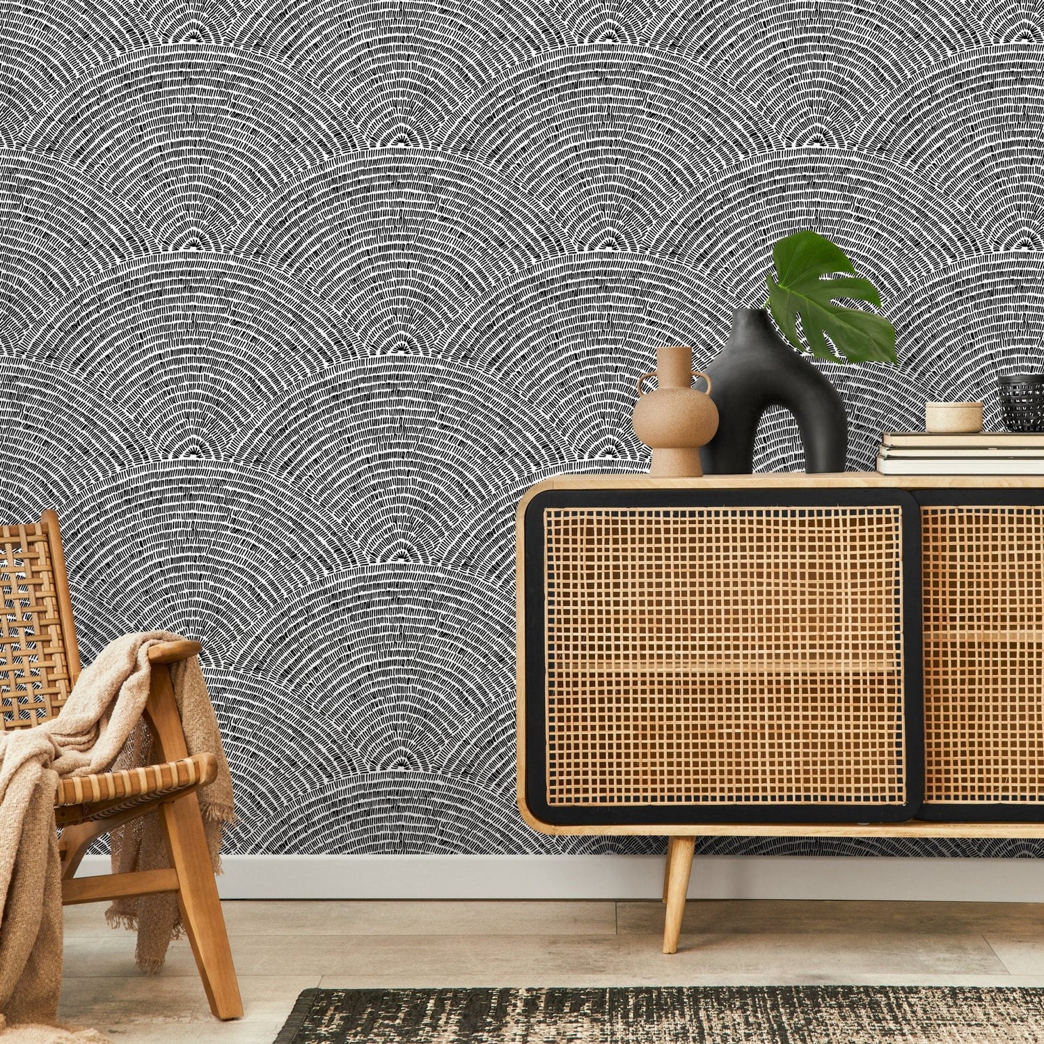 Art Deco Geometric Wallpaper - B976 - WallTrend