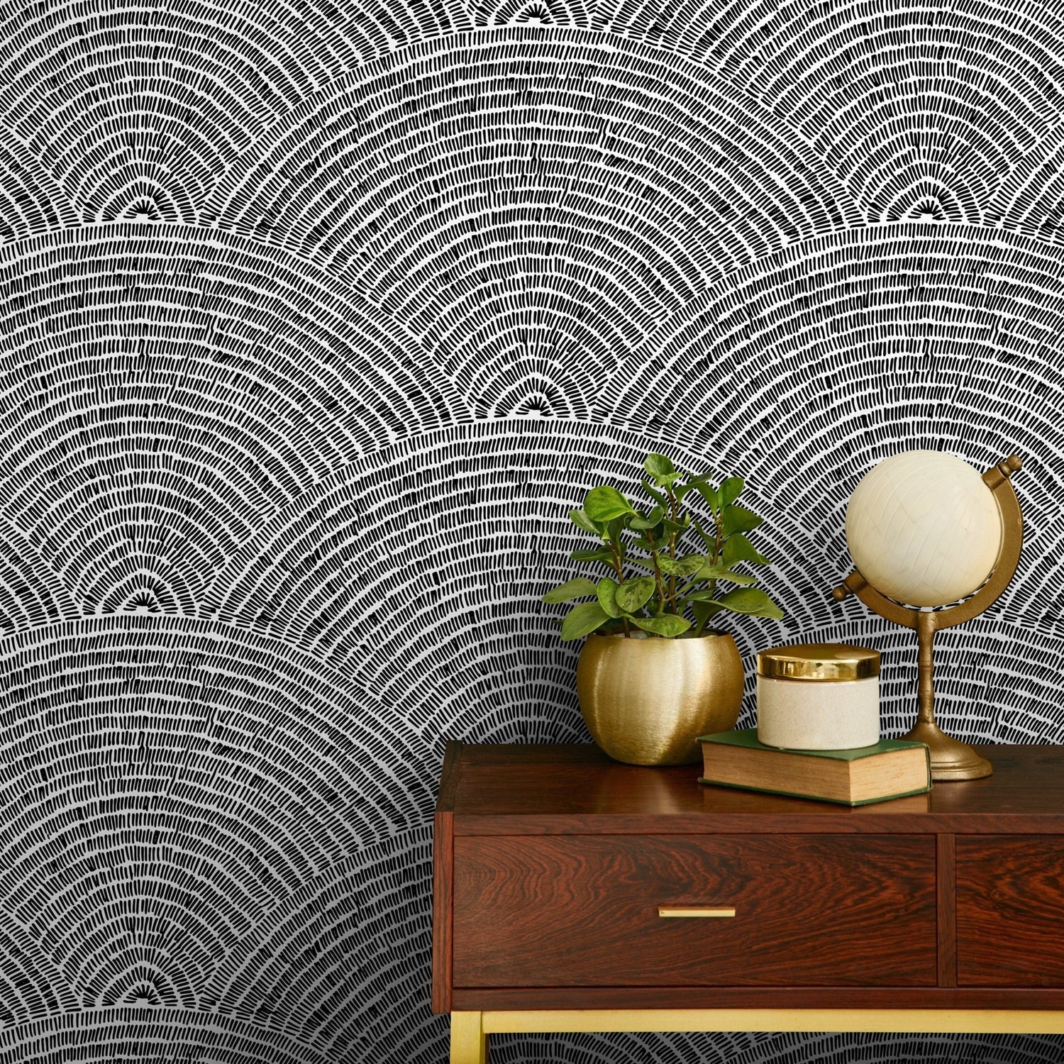 Art Deco Geometric Wallpaper - B976 - WallTrend