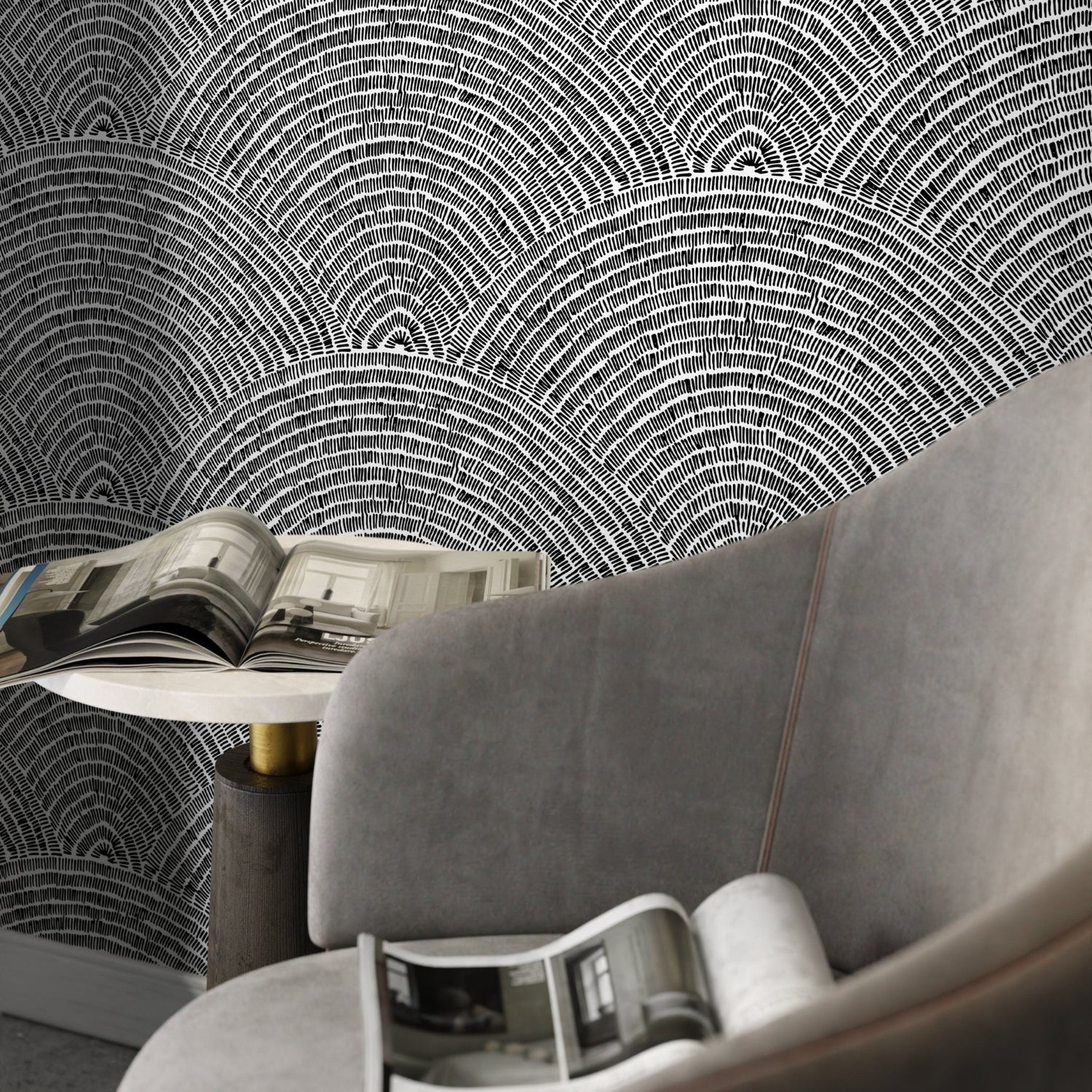 Art Deco Geometric Wallpaper - B976 - WallTrend