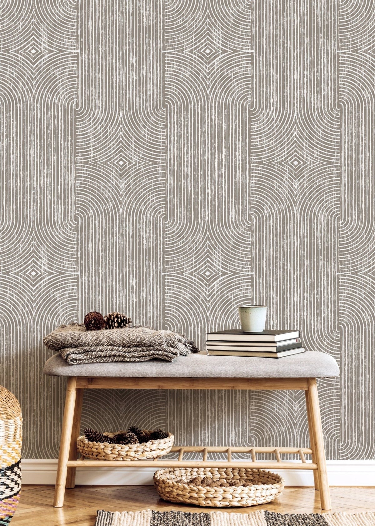 Art Deco Lines Wallpaper - C926 - WallTrend