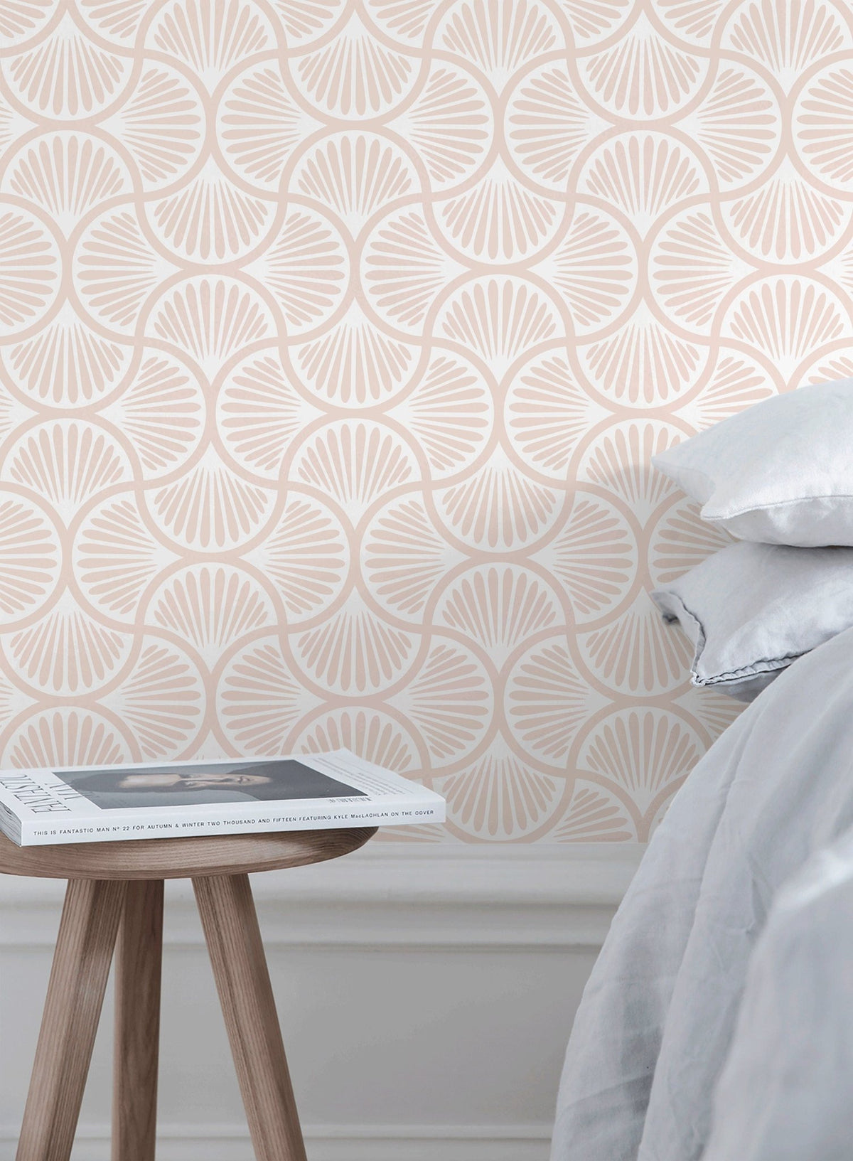 Art Deco Shell Fan Pattern Wallpaper - B939 - WallTrend