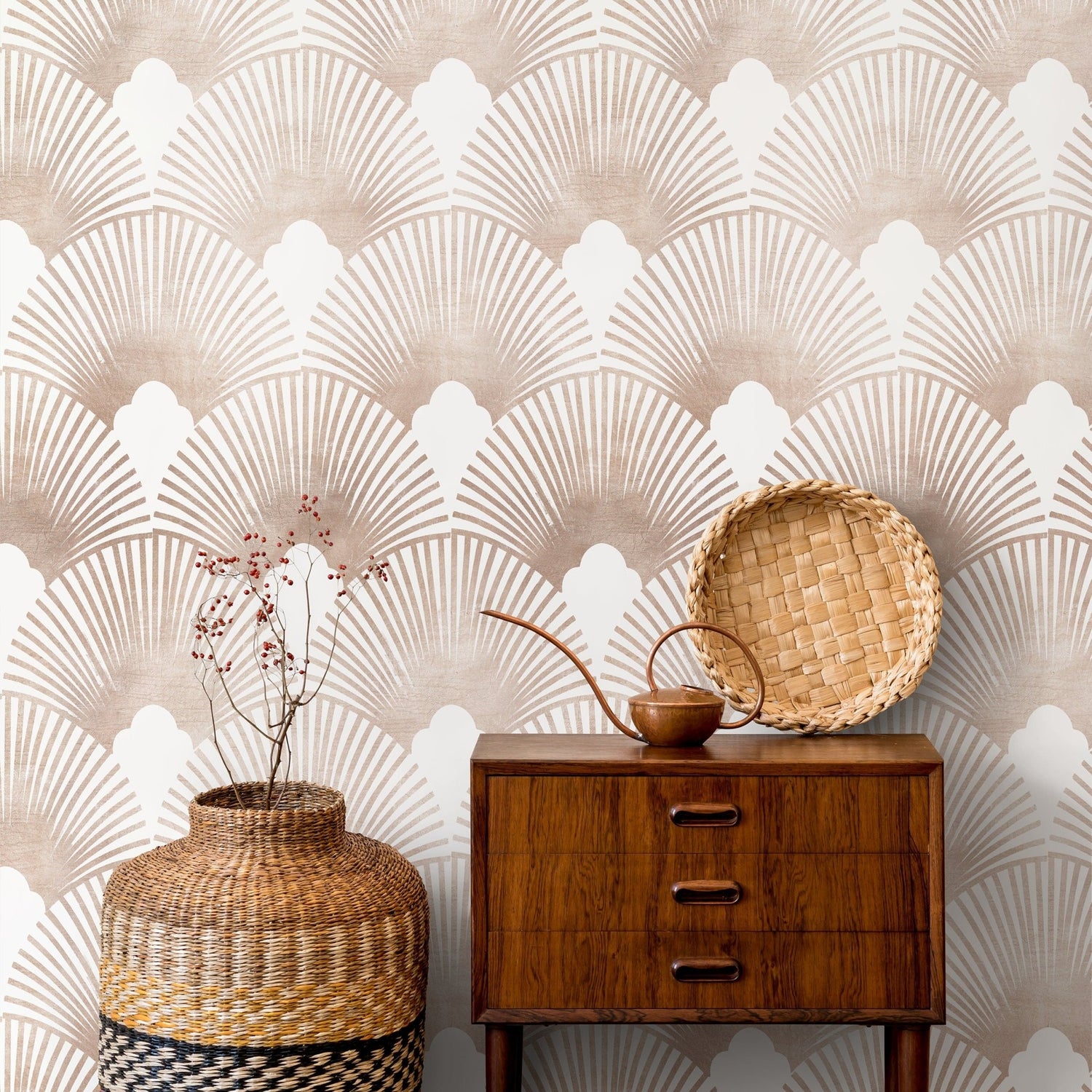 Art Deco Sunrise Wallpaper - C083 - WallTrend