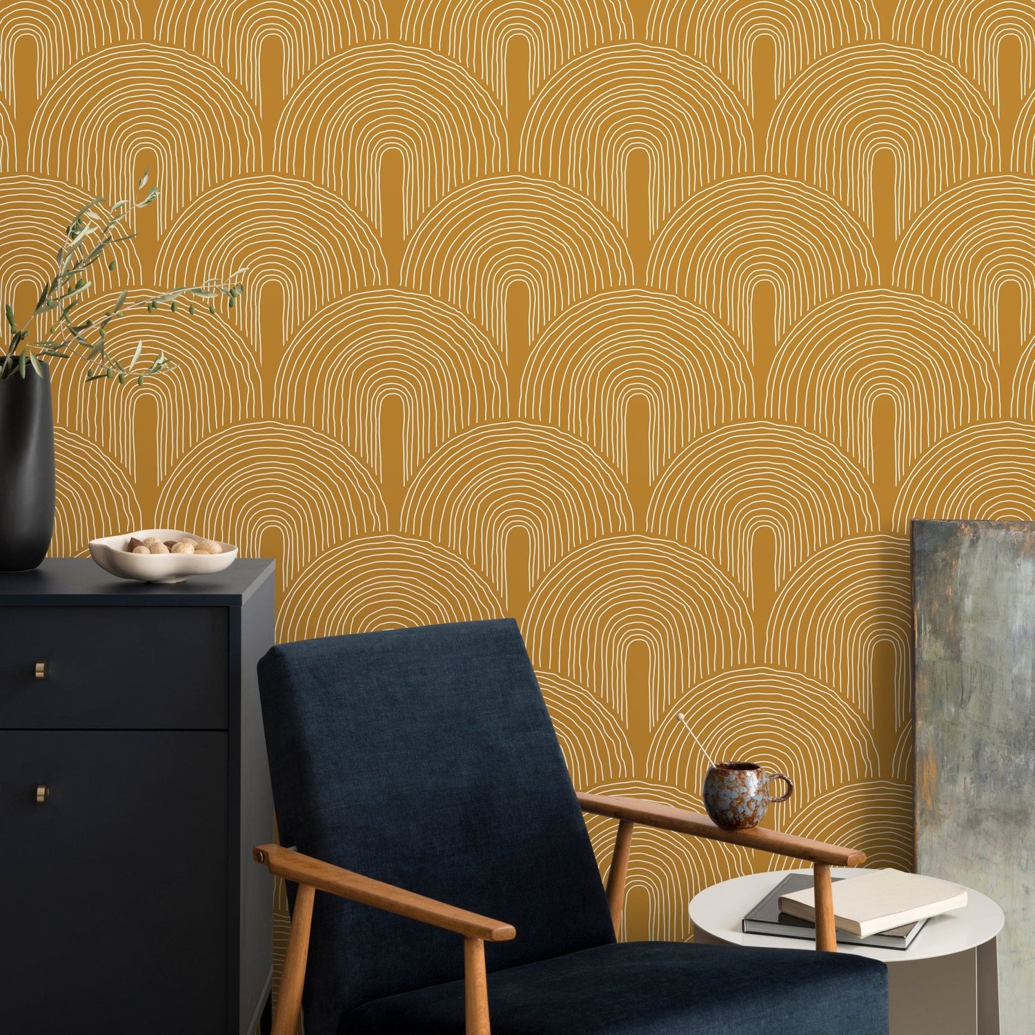 Art Deco Sunrise Wallpaper - C257 - WallTrend