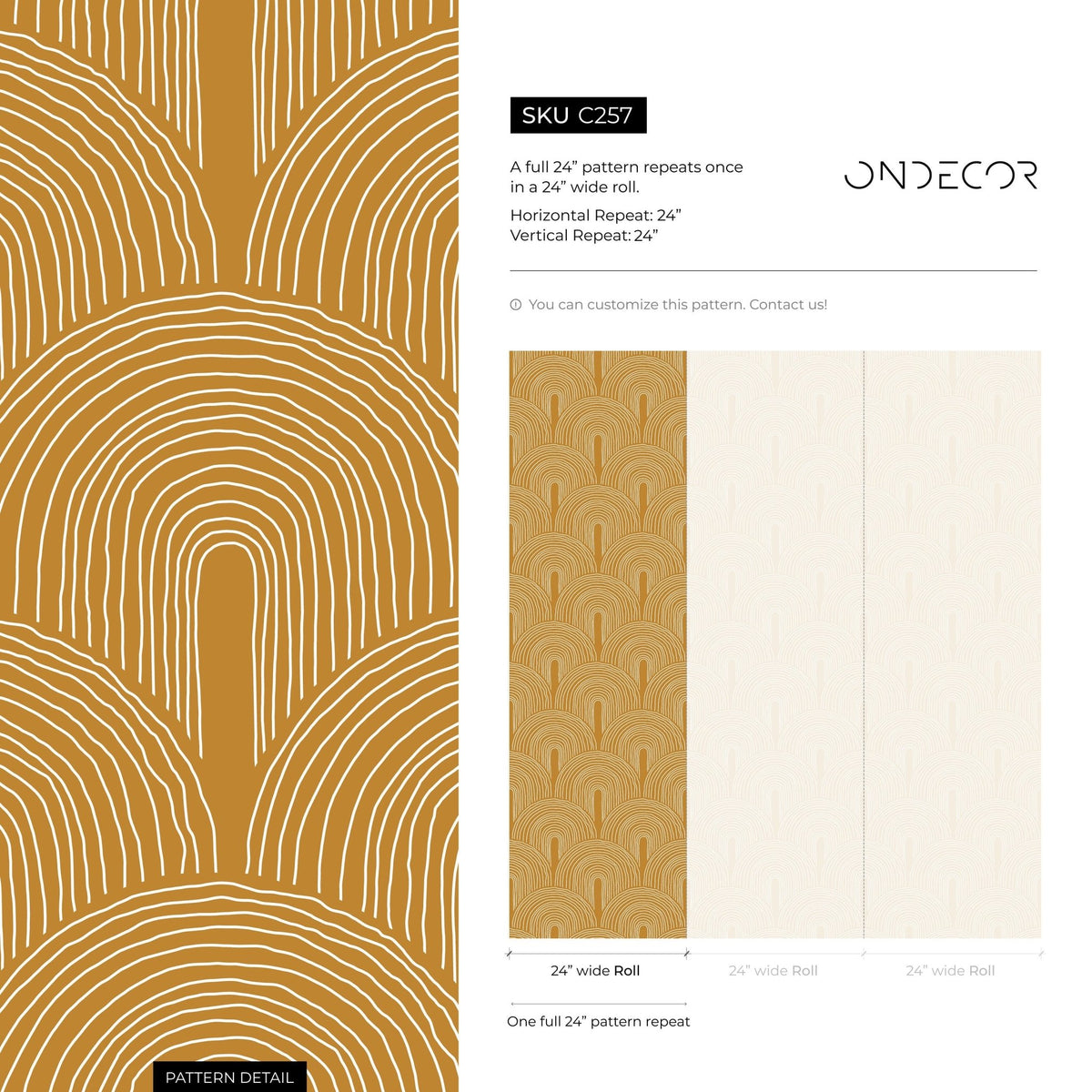 Art Deco Sunrise Wallpaper - C257 - WallTrend