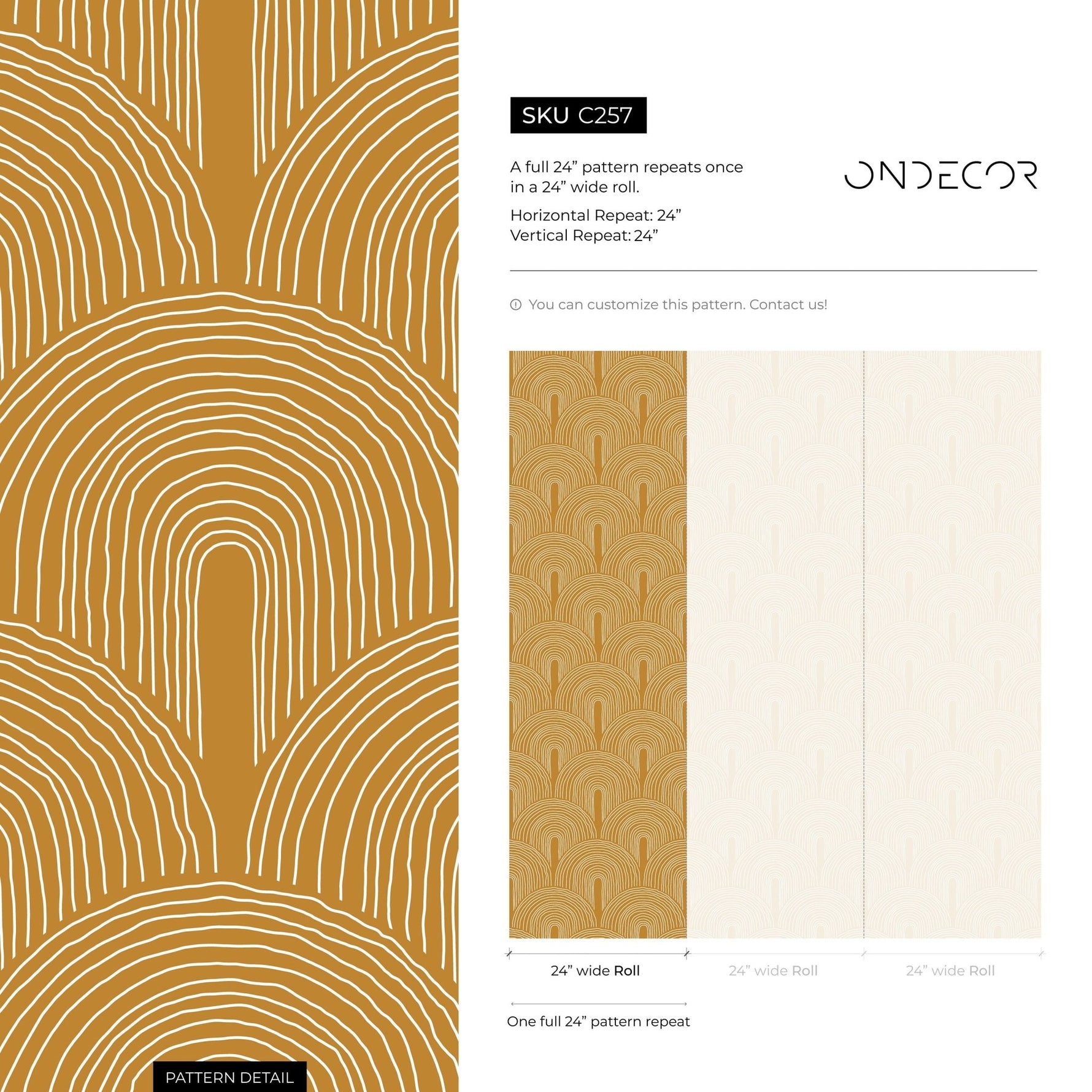 Art Deco Sunrise Wallpaper - C257 - WallTrend